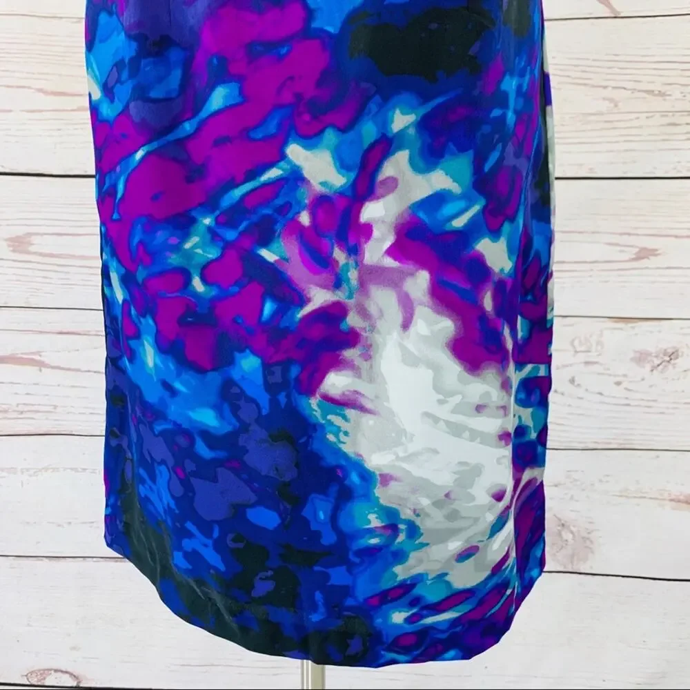 Worthington sheath dress keyhole neckline blue - Picture 8 of 10